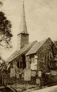 Old Postcard of Crowhurst Church